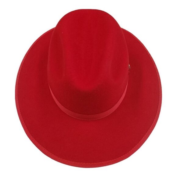 MEN'S BRUNO CAPELO MONARCH COBALT BOTTOM WIDE 3" BRIM WOOL FEDORA. MO-217. - Picture 6 of 7